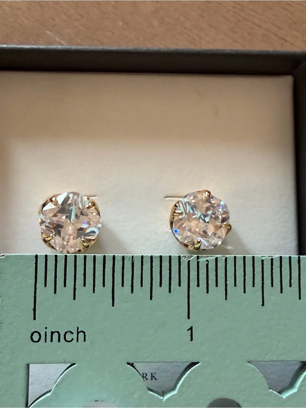 Kate Spade Gold and Clear Cubic Zirconia Stud Earrings